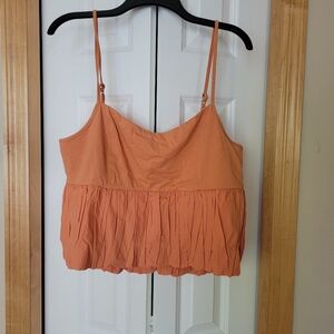 Orange bubble tank top